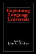 Cover of: Explaining language universals