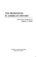 Cover of: The Professions in American history
