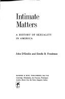 Cover of: Intimate matters by John D'Emilio