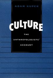 Cover of: Culture: the anthropologists' account