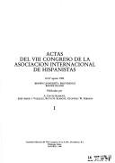 Cover of: Actas del VIII Congreso de la Asociación Internacional de Hispanistas: 22-27 agosto 1983 : Brown University, Providence, Rhode Island