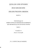 Cover of: Beiträge zur Geschichte des Deutschen Ordens