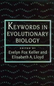 Cover of: Keywords in evolutionary biology