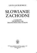Cover of: Słowianie zachodni by Lech Leciejewicz