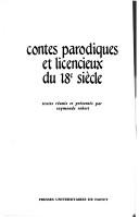 Cover of: Contes parodiques et licencieux du 18e siècle