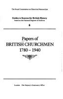 Cover of: Papers of British churchmen, 1780-1940.