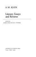 Cover of: Literary essays and reviews