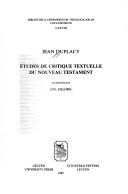 Cover of: Etudes de critique textuelle du Nouveau Testament
