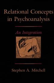 Cover of: Relational concepts in psychoanalysis