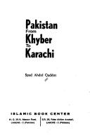 Cover of: Pakistan from Khyber to Karachi