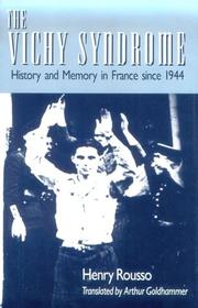 The Vichy syndrome by Henry Rousso