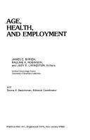 Cover of: Age, health, and employment