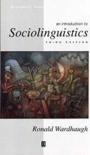 Cover of: An introduction to sociolinguistics