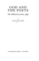 God and the poets : the Gifford lectures, 1983