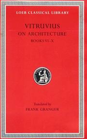 Cover of: Vitruvius: On Architecture, Volume II, Books 6-10 (Loeb Classical Library No. 280)
