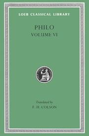 Cover of: Philo:  On Abraham. On Joseph. On Moses. (Loeb Classical Library No. 289)
