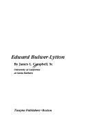 Cover of: Edward Bulwer-Lytton
