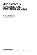 Judgement in managerial decision making