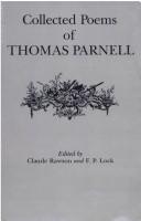 Cover of: Collected poems of Thomas Parnell
