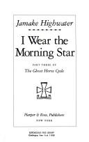 Cover of: I wear the morning star