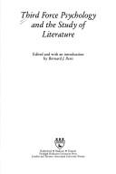 Cover of: Third force psychology and the study of literature