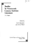 Studies in nineteenth century Austrian literature : six papers