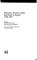 Education, economic change and society in England 1780-1870