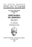 Cover of: Oeuvres poétiques complètes de José-Maria Heredia