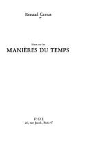 Cover of: Notes sur les manières du temps