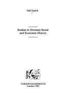Studies in Ottoman social and economic history
