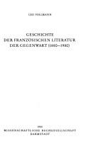 Cover of: Geschichte der französischen Literatur der Gegenwart (1880-1980)