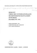 Cover of: Bericht über den Internationalen Musikwissenschaftlichen Kongress, Bayreuth 1981