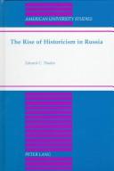 Cover of: rise of historicism in Russia