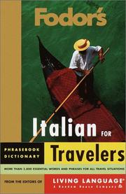 Cover of: Fodor's Italian for Travelers (Phrase Book) (Fodor's Languages/Travelers)