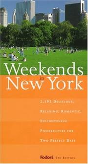 Cover of: Weekends in New York