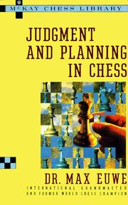 Cover of: Judgment and Planning in Chess