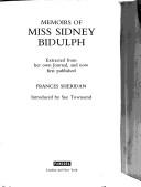 Memoirs of Miss Sidney Bidulph : extracted from her own journal and now first published