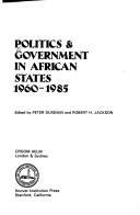 Cover of: Politics & government in African states, 1960-1985