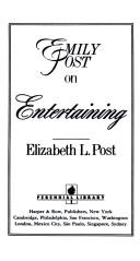 Cover of: Emily Post on entertaining