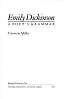 Cover of: Emily Dickinson, a poet's grammar