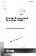 Cover of: Strategic defenses and first-strike stability