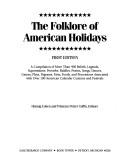 Cover of: The Folklore of American holidays by Hennig Cohen and Tristram Potter Coffin, editors.