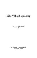 Cover of: Life without speaking