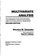 Multivariate analysis by Maurice M. Tatsuoka