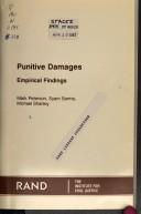 Cover of: Punitive damages: empirical findings