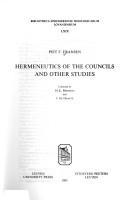 Cover of: Hermeneutics of the councils and other studies