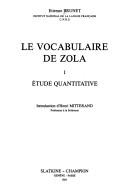 Le vocabulaire de Zola by Étienne Brunet