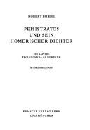 Cover of: Peisistratos und sein homerischer Dichter: ein Kapitel Prolegomena ad Homerum