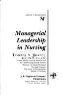 Cover of: Managerial leadership in nursing