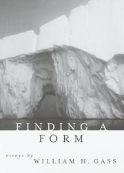 Cover of: Finding a form: essays